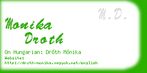 monika droth business card